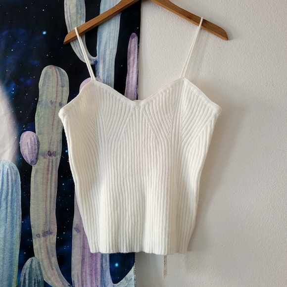 CUPSHE Ribbed White/Ivory  Tank Top Size XL - Picture 3 of 12